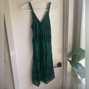 Vintage Green Embroidered Dress